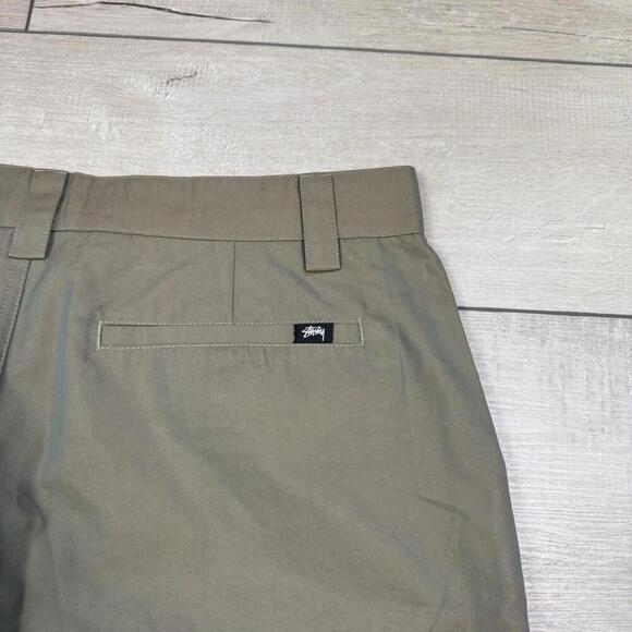 Stüssy Uptown Iridescent Pants Khaki Sz 9 (W32x30) NWT Straight Fit Chino Baggy - Picture 10 of 10